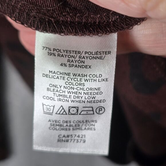 Ann Taylor Open Front Leopard Cardigan Large Brown Black Trendy Fall Workwear - Picture 6 of 14